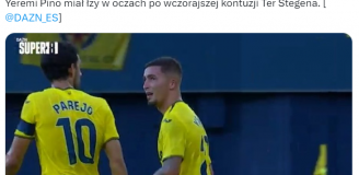 REAKCJA piłkarza Villarreal na KONTUZJĘ ter Stegena... :(